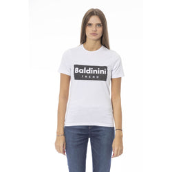 White Cotton Women T-Shirt Baldinini Trend