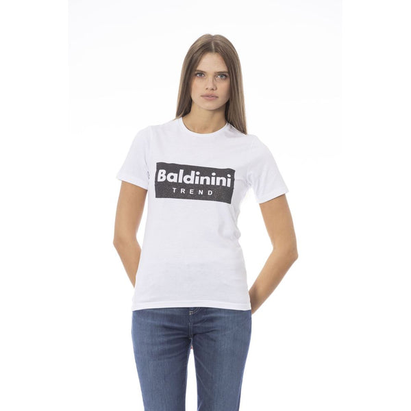 White Cotton Women T-Shirt Baldinini Trend