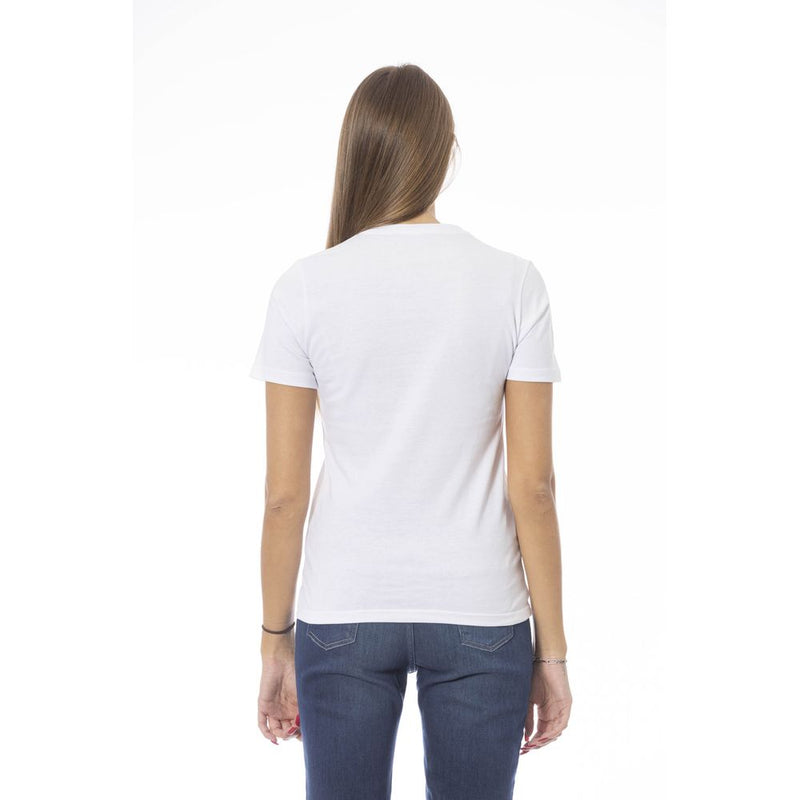 White Cotton Women T-Shirt Baldinini Trend