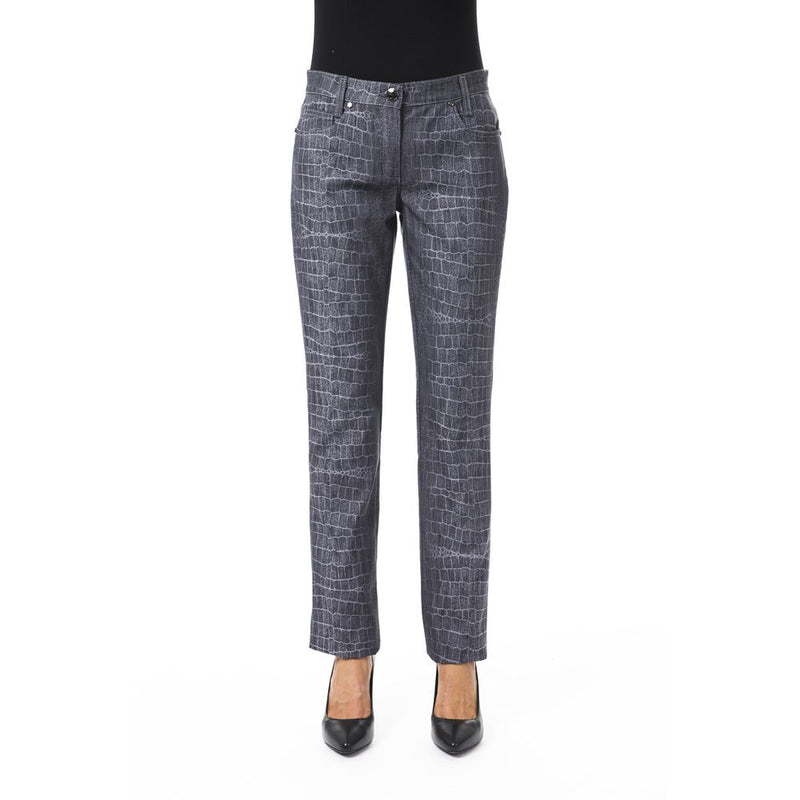 Black Viscose Women Pants BYBLOS
