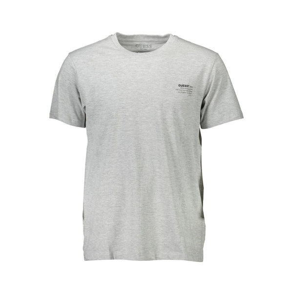 Gray Cotton Men T-Shirt Guess Jeans