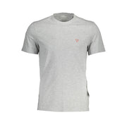 Gray Cotton Men T-Shirt Guess Jeans