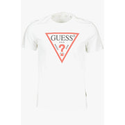 White Cotton Men T-Shirt Guess Jeans