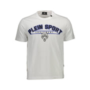 White Cotton Men T-Shirt Plein Sport