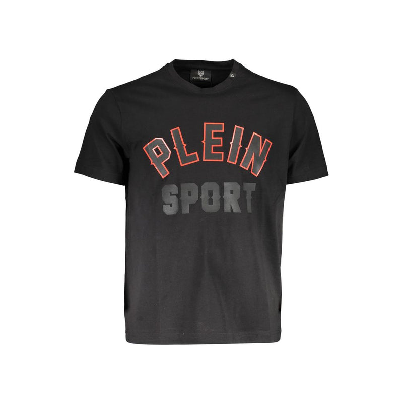 Black Cotton Men T-Shirt Plein Sport