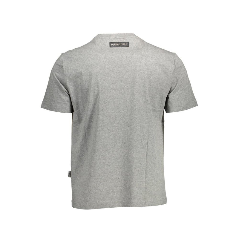 Gray Cotton Men T-Shirt Plein Sport