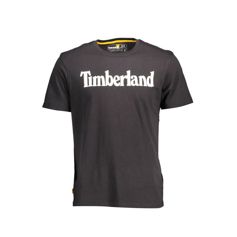 Black Cotton Men T-Shirt Timberland