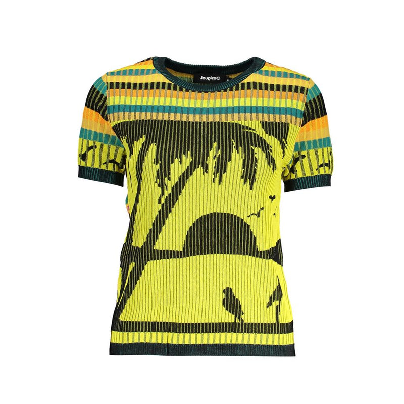 Yellow Viscose Women Sweater Desigual