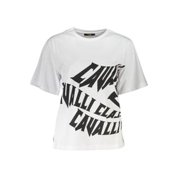 White Cotton Women T-Shirt Cavalli Class