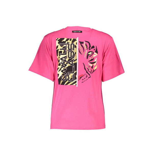 Pink Cotton Women T-Shirt Cavalli Class