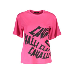 Pink Cotton Women T-Shirt Cavalli Class