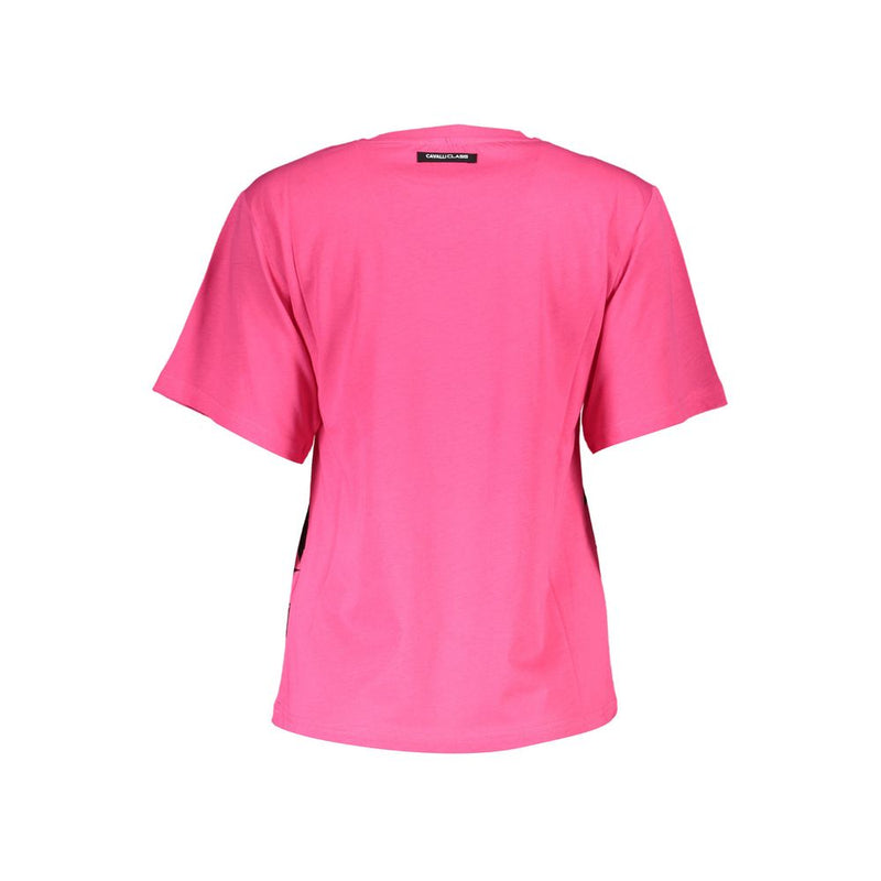 Pink Cotton Women T-Shirt Cavalli Class