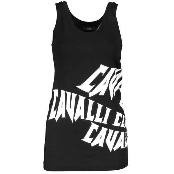 Black Cotton Women Top Cavalli Class