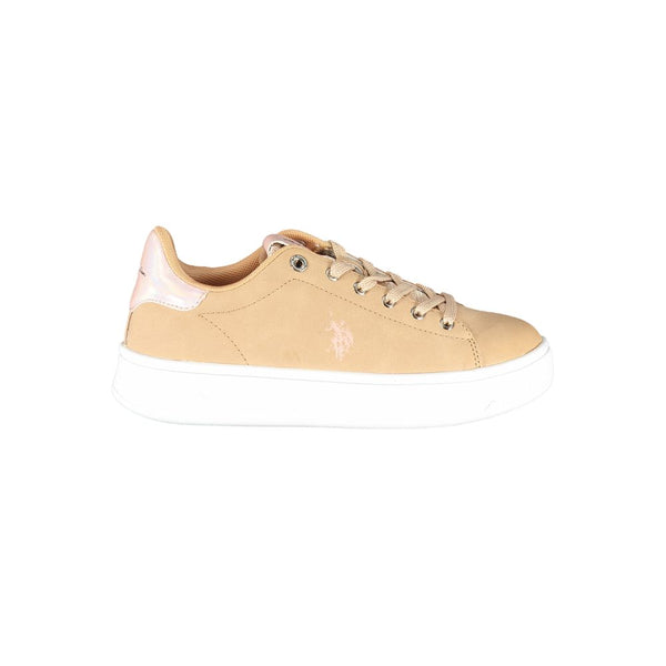 Beige Polyester Women Sneaker U.S. POLO ASSN.