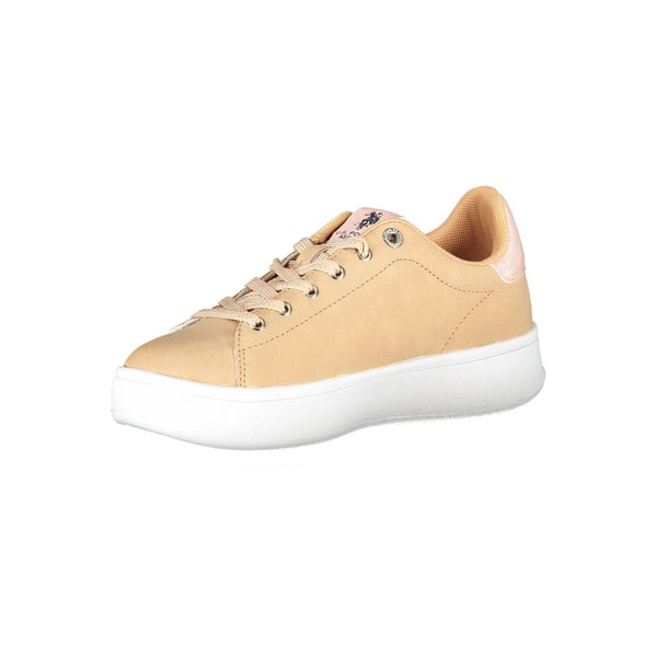 Beige Polyester Women Sneaker U.S. POLO ASSN.