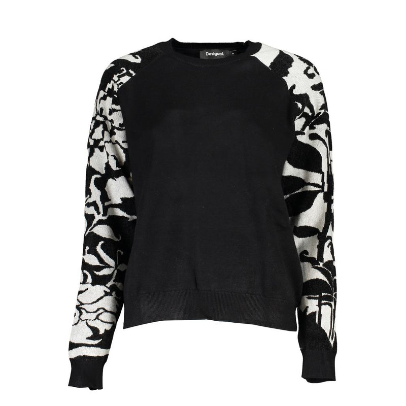 Chic High Neck Sweater with Contrast Details Desigual