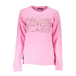 Pink Cotton Sweater Cavalli Class