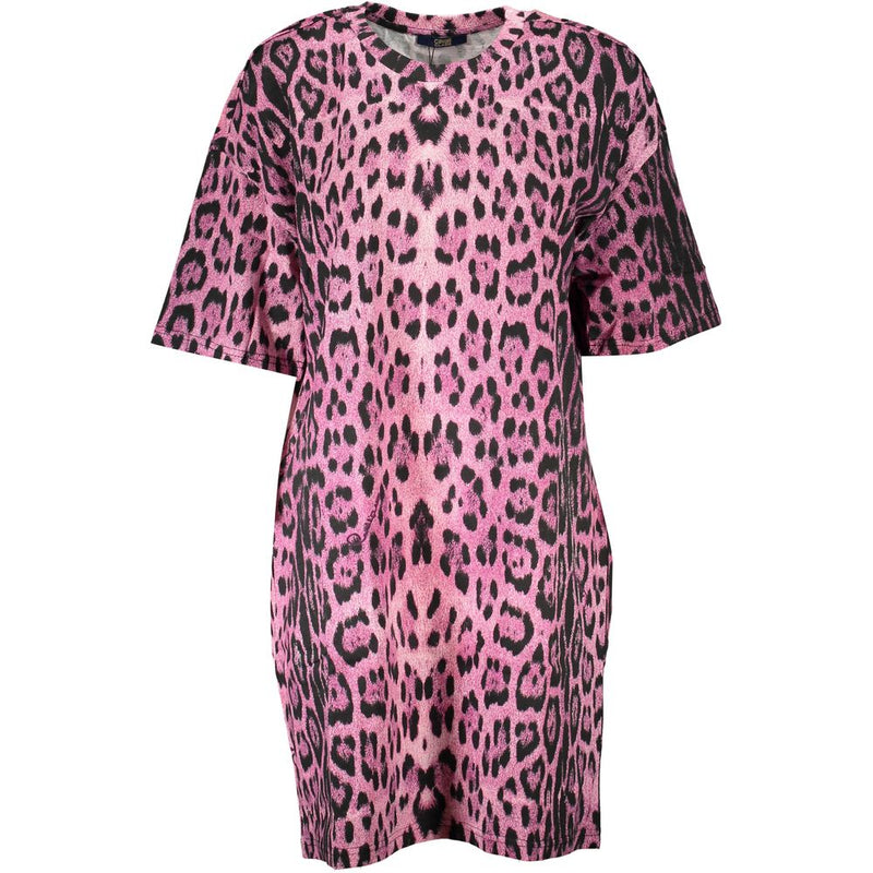 Pink Cotton Dress Cavalli Class