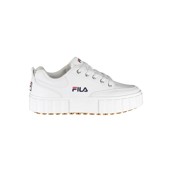 Chic White Wedge Sneakers with Embroidered Detail Fila