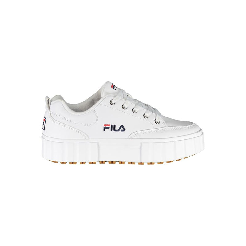 Chic White Wedge Sneakers with Embroidered Detail Fila