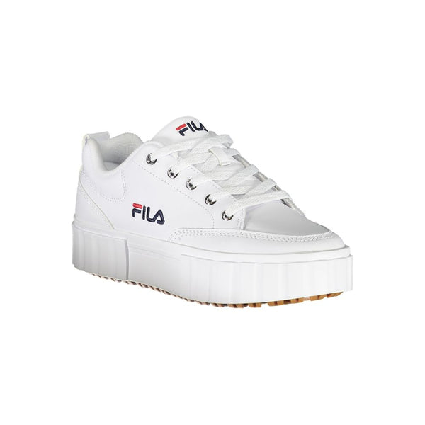 Chic White Wedge Sneakers with Embroidered Detail Fila