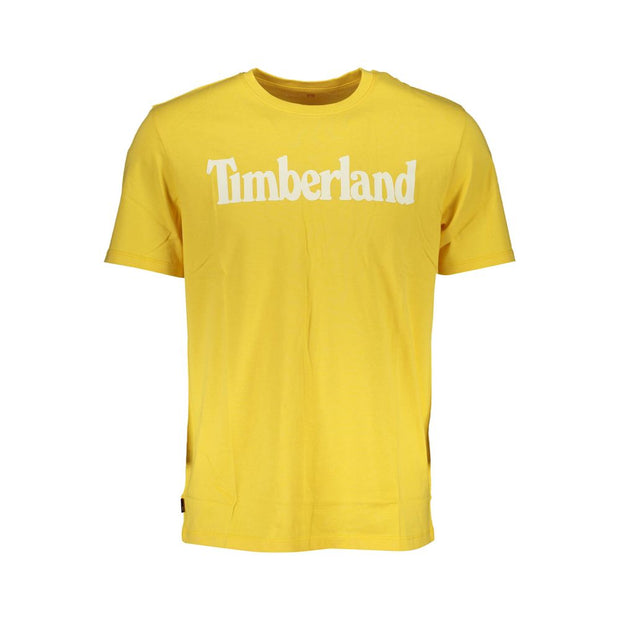 Yellow Cotton T-Shirt Timberland