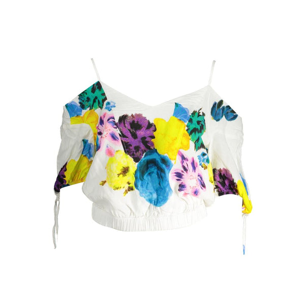 White Viscose Women Top Desigual