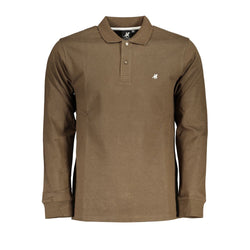 Elegant Long-Sleeved Brown Polo for Men U.S. Grand Polo