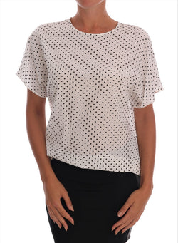 Chic Polka Dot Silk Blouse Dolce & Gabbana