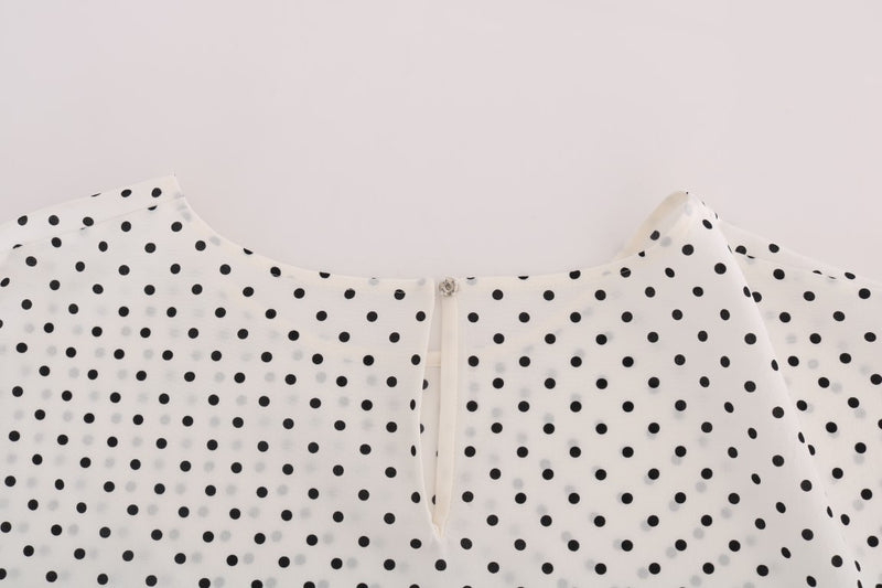 Chic Polka Dot Silk Blouse Dolce & Gabbana