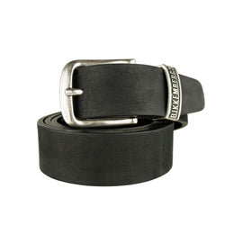 Black Calfskin Men Belt Bikkembergs