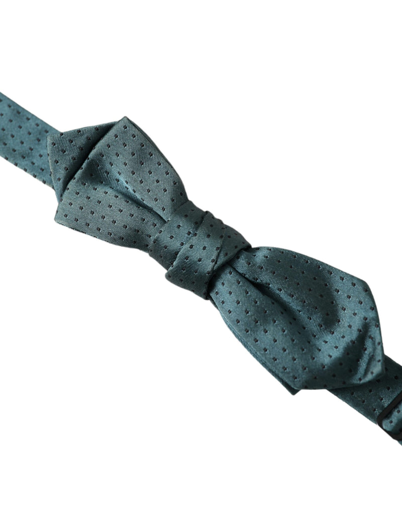 Green Silk Fantasy Adjustable Neck Men Papillon Bow Tie Dolce & Gabbana