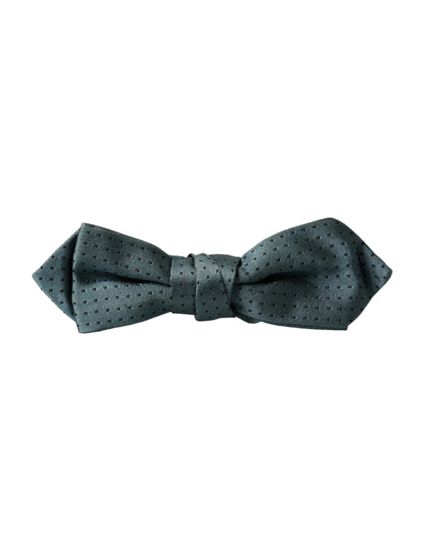 Green Silk Fantasy Adjustable Neck Men Papillon Bow Tie Dolce & Gabbana