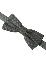 Gray Silk Patterned Adjustable Neck Men Papillon Bow Tie Dolce & Gabbana