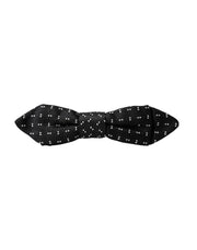 Black Silk Patterned Adjustable Neck Men Papillon Bow Tie Dolce & Gabbana