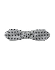 Gray Silk Polka Dot Adjustable Neck Men Papillon Bow Tie Dolce & Gabbana