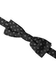 Black Silk Fantasy Adjustable Neck Men Papillon Bow Tie Dolce & Gabbana