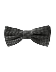 Gray Silk Patterned Adjustable Neck Men Bow Tie Dolce & Gabbana