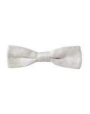 White Silk Patterned Adjustable Neck Men Papillon Bow Tie Dolce & Gabbana