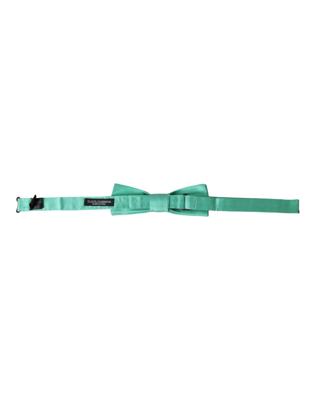 Mint Green Silk Adjustable Neck Men Bow Tie Dolce & Gabbana