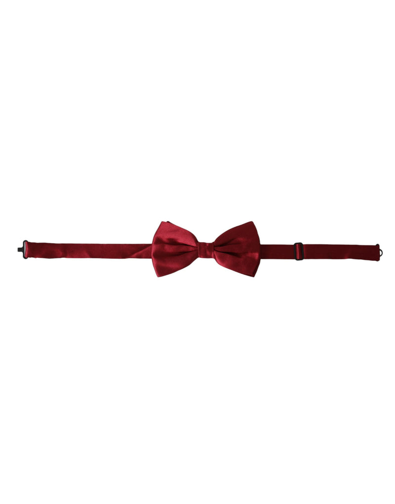 Red Satin Silk Adjustable Neck Men Bow Tie Dolce & Gabbana