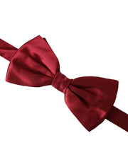 Red Satin Silk Adjustable Neck Men Bow Tie Dolce & Gabbana