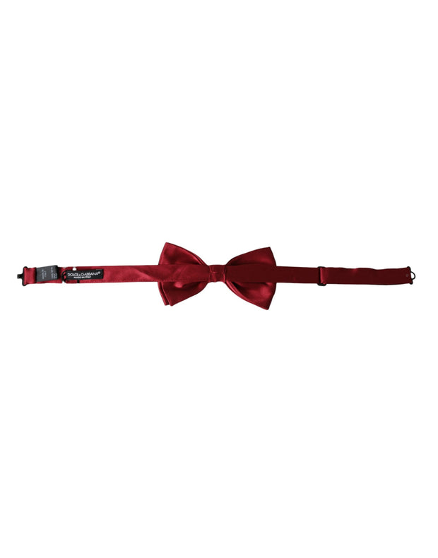 Red Satin Silk Adjustable Neck Men Bow Tie Dolce & Gabbana