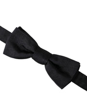 Black Silk Adjustable Neck Men Bow Tie Dolce & Gabbana