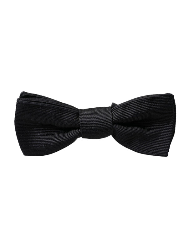 Black Silk Adjustable Neck Men Bow Tie Dolce & Gabbana