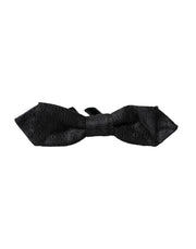 Black Silk Fantasy Adjustable Neck Men Bow Tie Dolce & Gabbana