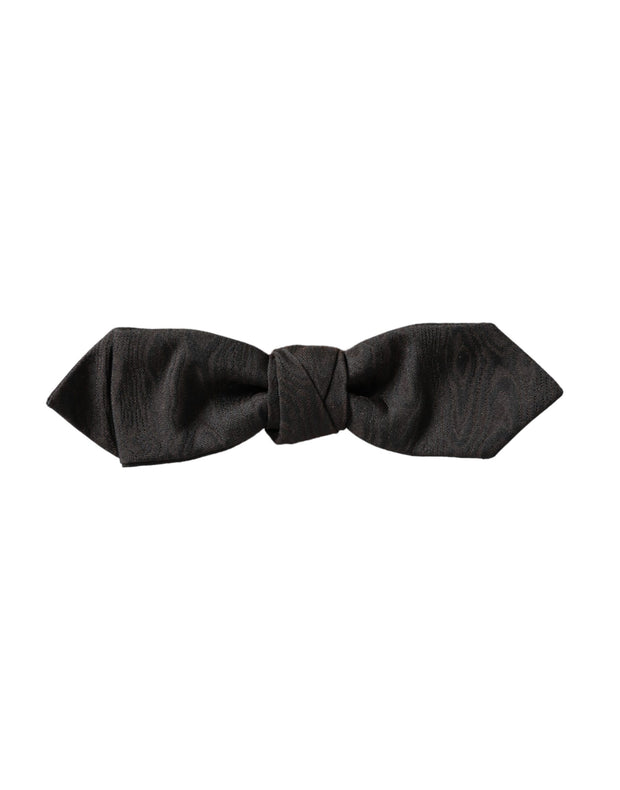 Black Silk Adjustable Neck Men Bow Tie Dolce & Gabbana