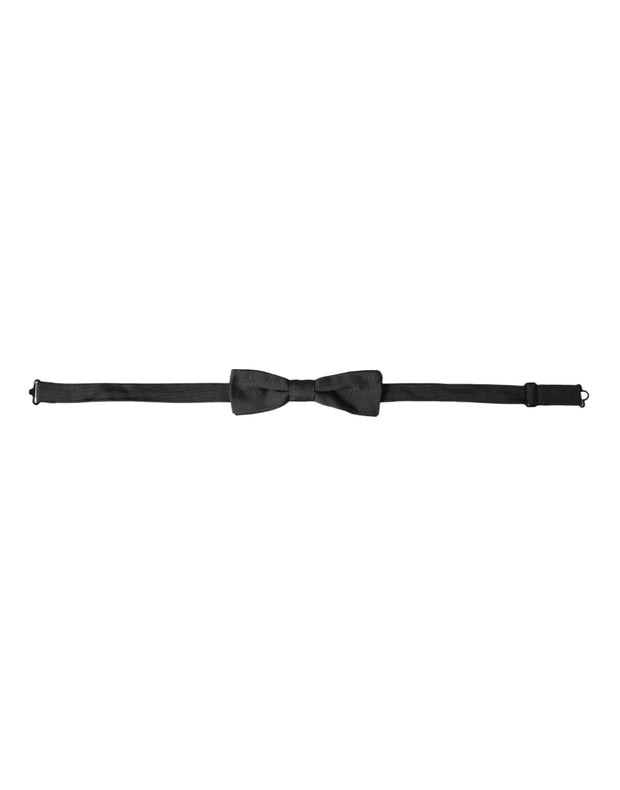 Black Silk Adjustable Neck Men Bow Tie Dolce & Gabbana