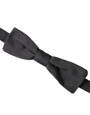 Black Silk Adjustable Neck Men Bow Tie Dolce & Gabbana