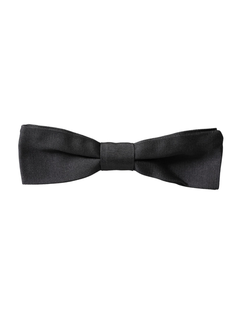 Black Silk Adjustable Neck Men Bow Tie Dolce & Gabbana